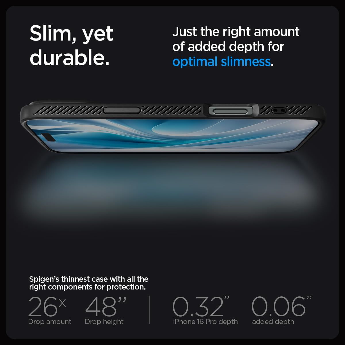 Spigen Liquid Air Back Cover Case Compatible with iPhone 16 Pro (TPU | Matte Black)