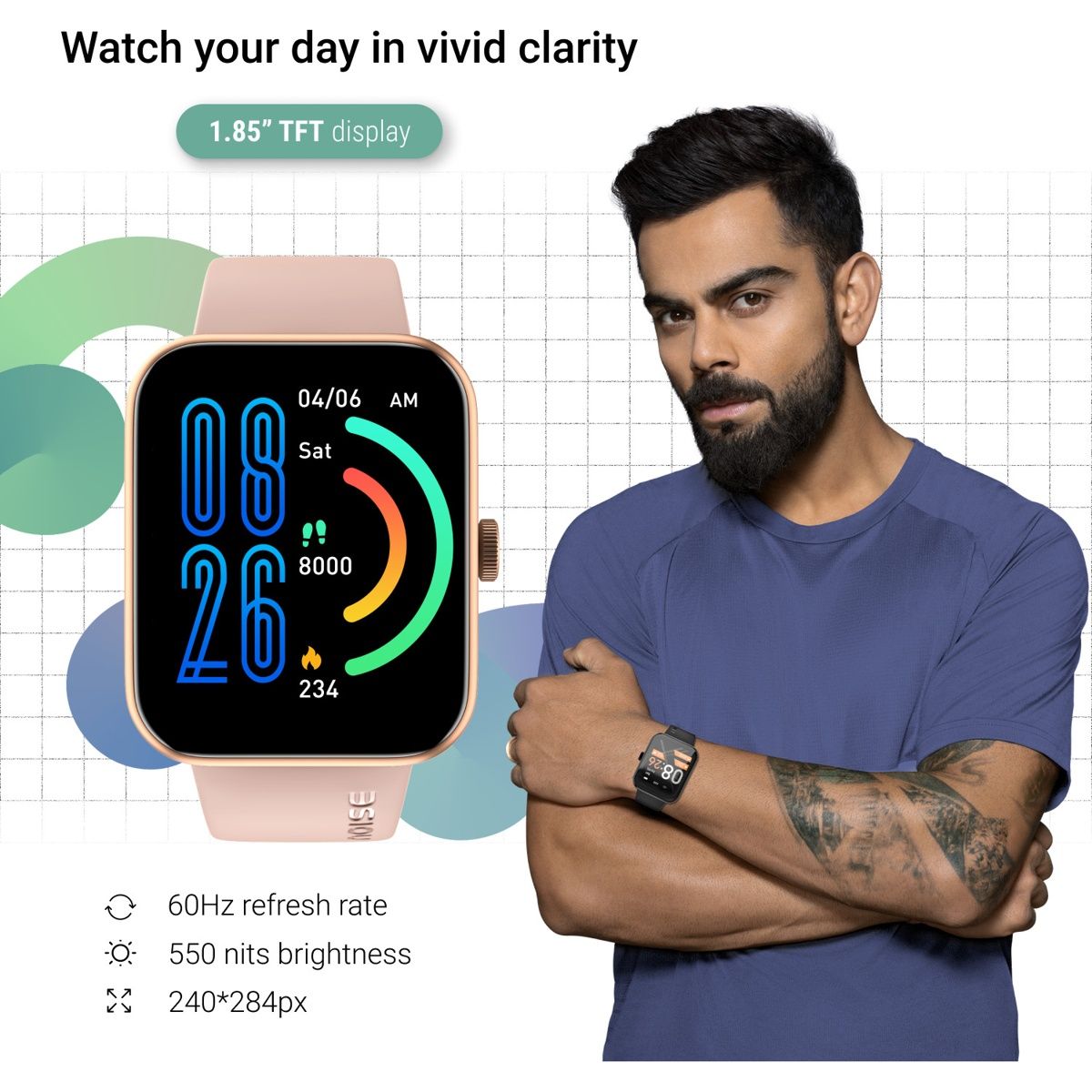 Noise Colorfit Loop Smartwatch - Rose Pink