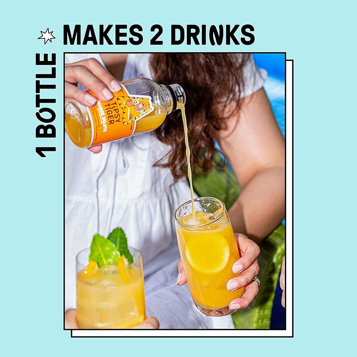 Tipsy Tiger - Orange & Kaffir Lime Mojito Cocktail Mixer(250ml) & Tipsy Tiger Classic Mojito With Lemon & Mint(250ml) Combo