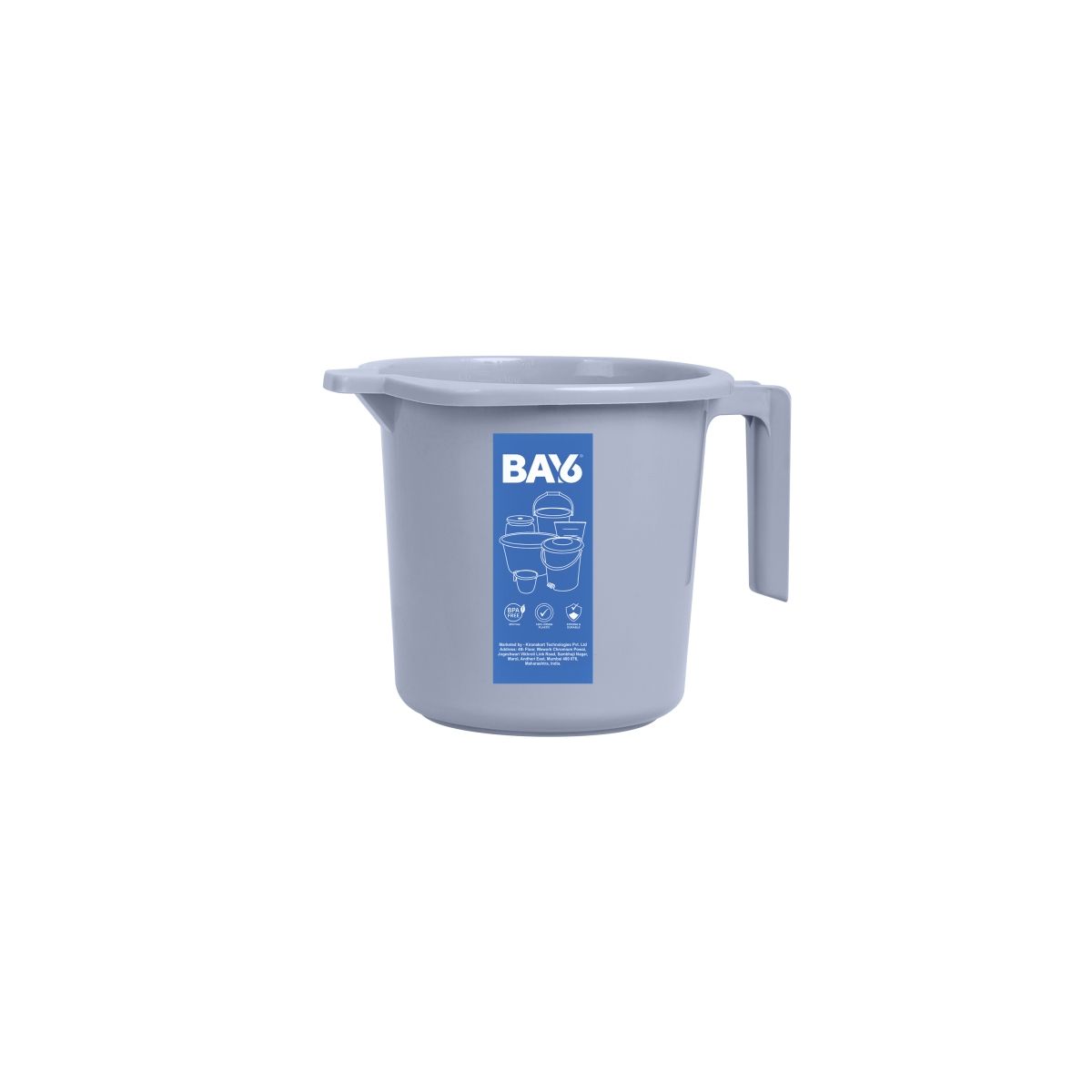 BAY6 Royce Bath Mug 1 L - Grey