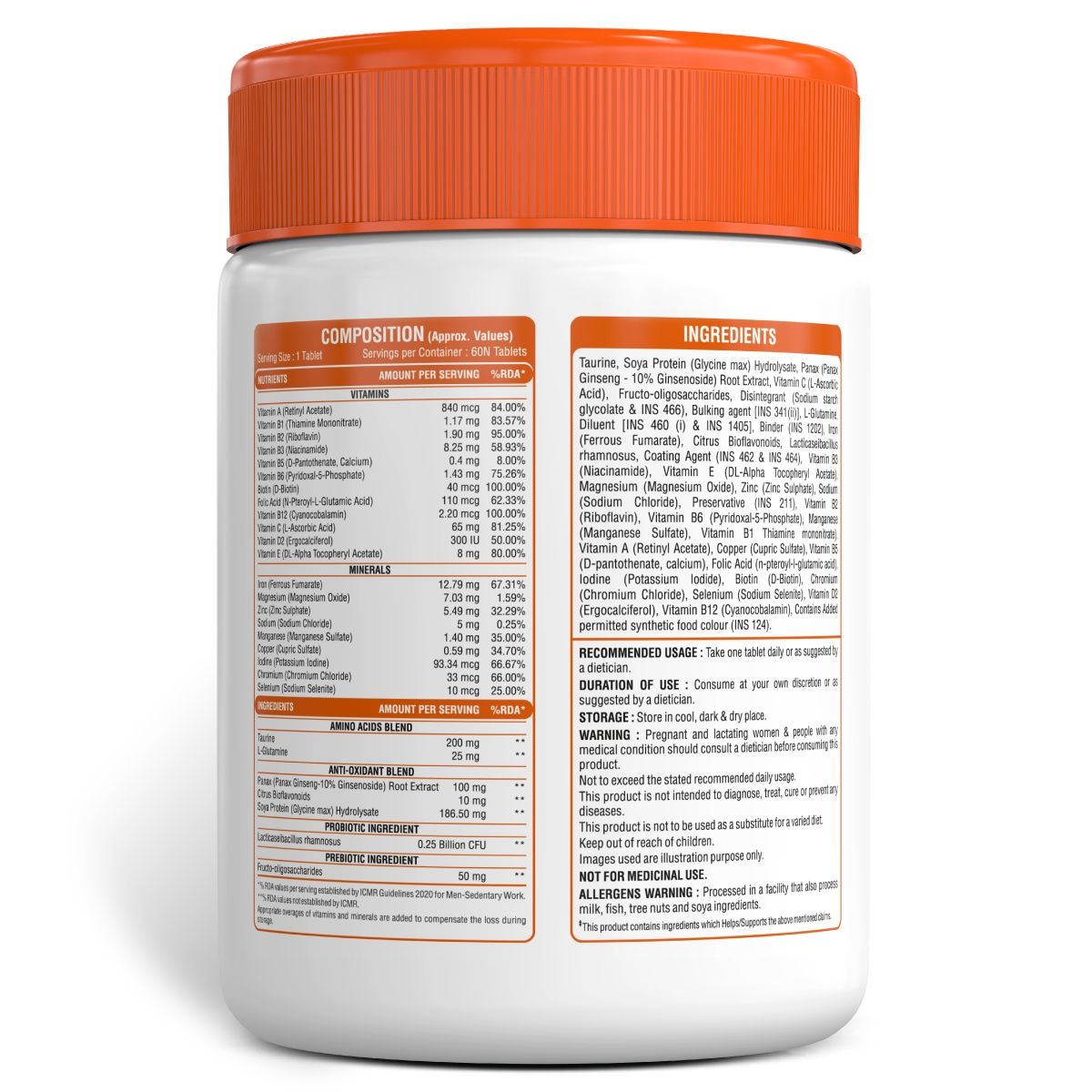 Big Muscles Nutrition True Vitamin Multivitamin | 60 Tablets | Multi Vitamins And Minerals Formula
