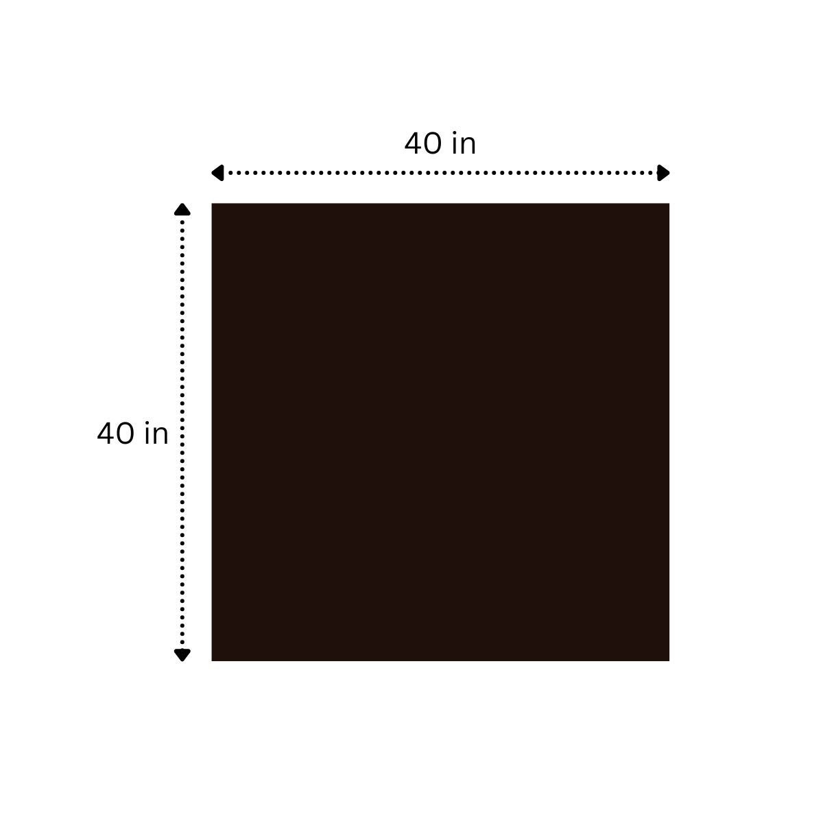 Lushomes Side Table Cover - Brown | Classic Plain | 40 x 40 inch