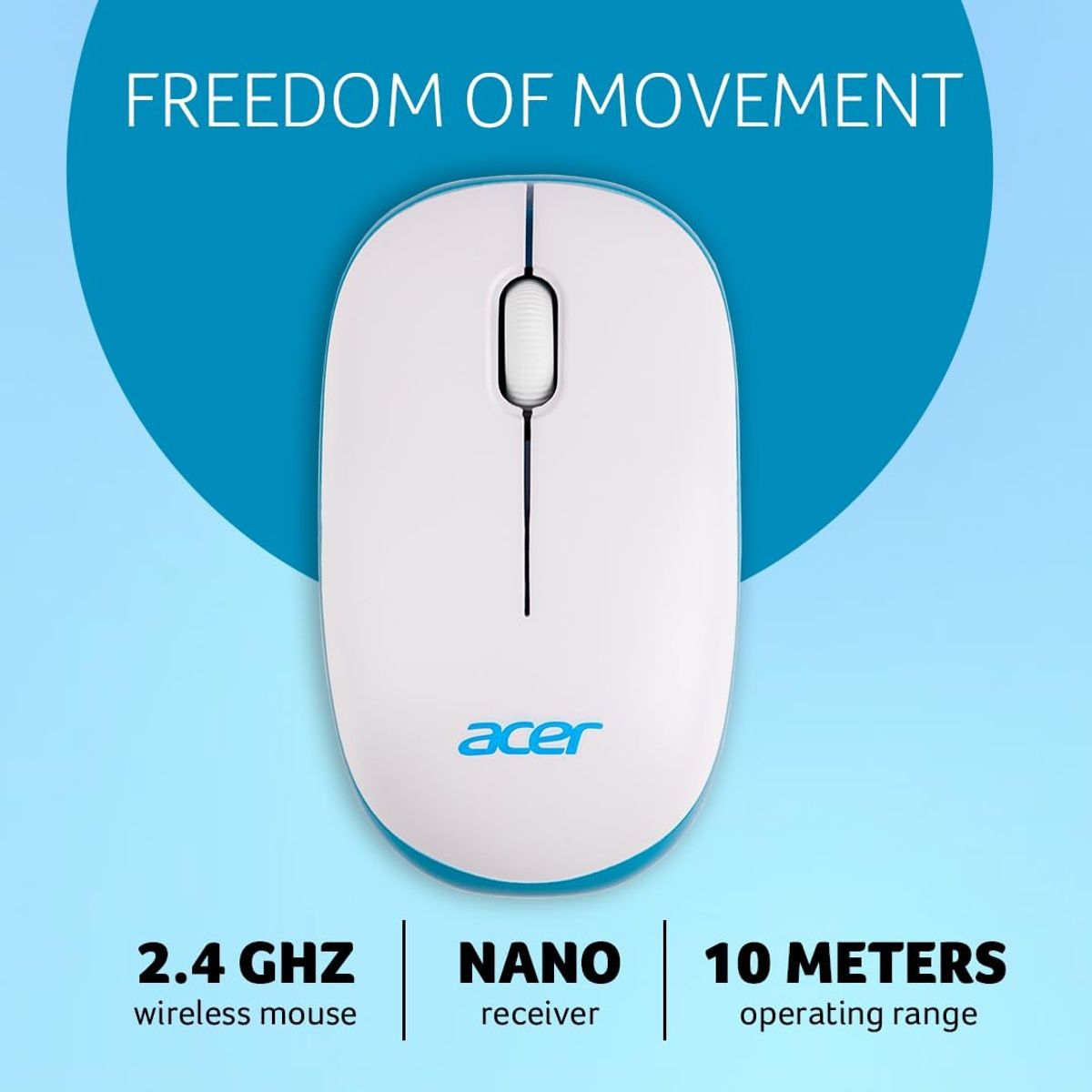 Acer Wireless Mouse (White/Blue)