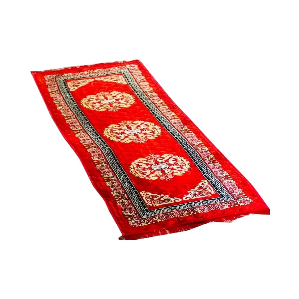 Kuber Industries Soft Velvet Large Rectangle Kitchen/Floor Mat|Size 190 X 64 Cm (Red)