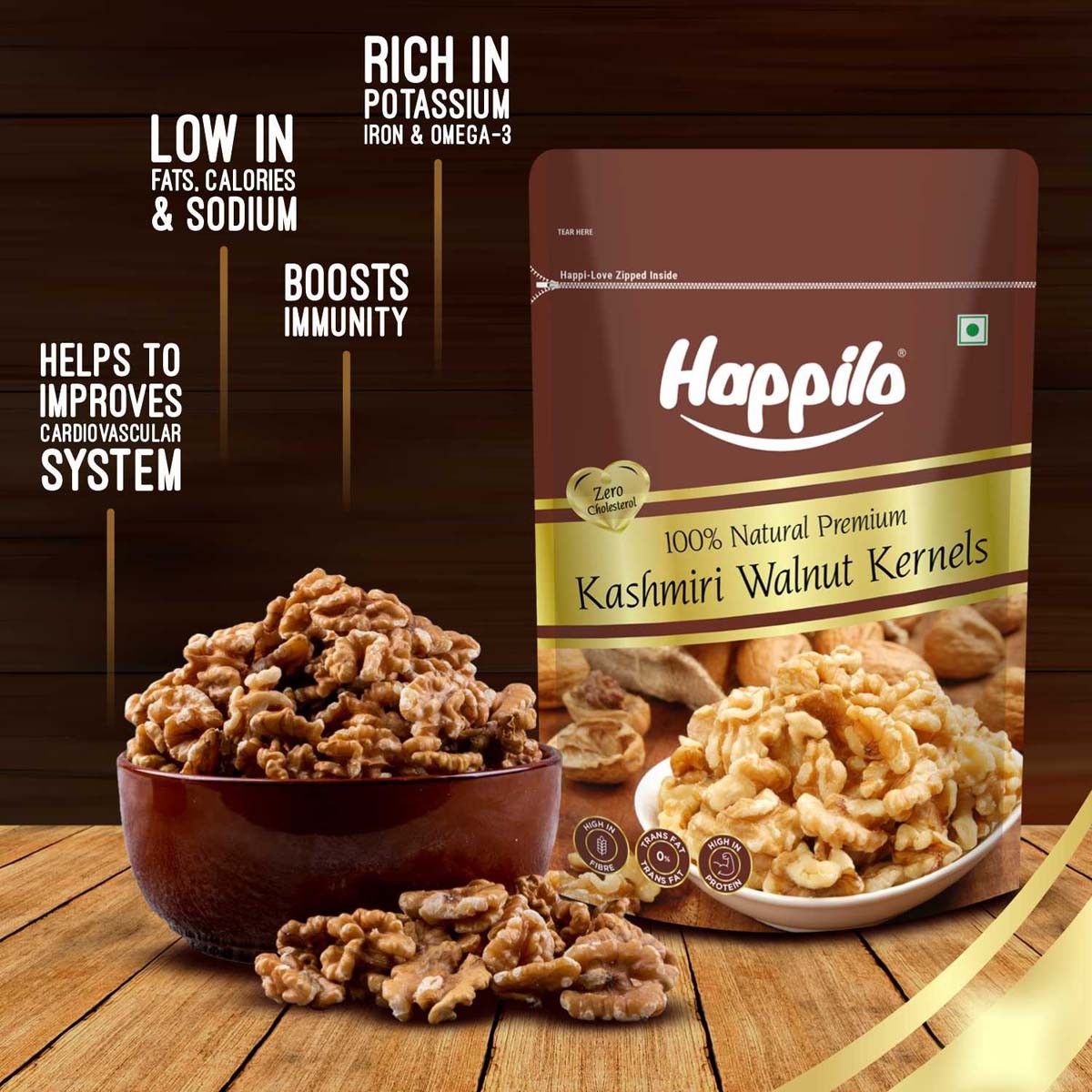 Happilo Premium Kashmiri Walnut Kernels