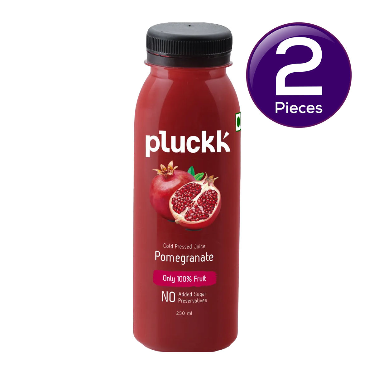 Pluckk Cold Pressed Pomegranate Juice 250 ml X 2 Combo