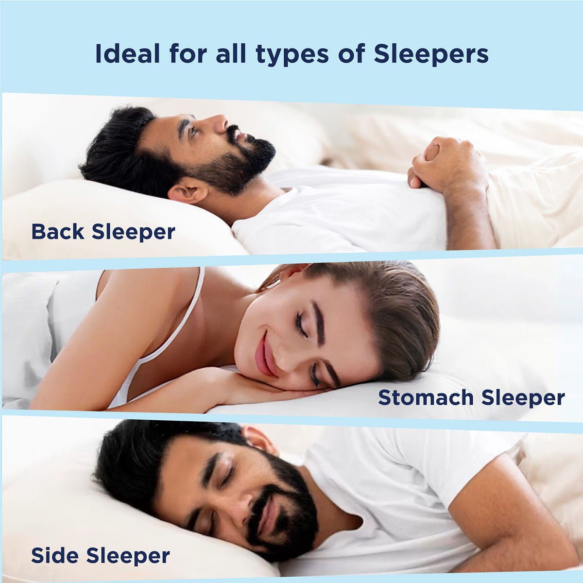 The Sleep Company Hypoallergenic, Pure Cotton Adjustable Plush Pillow by TSC