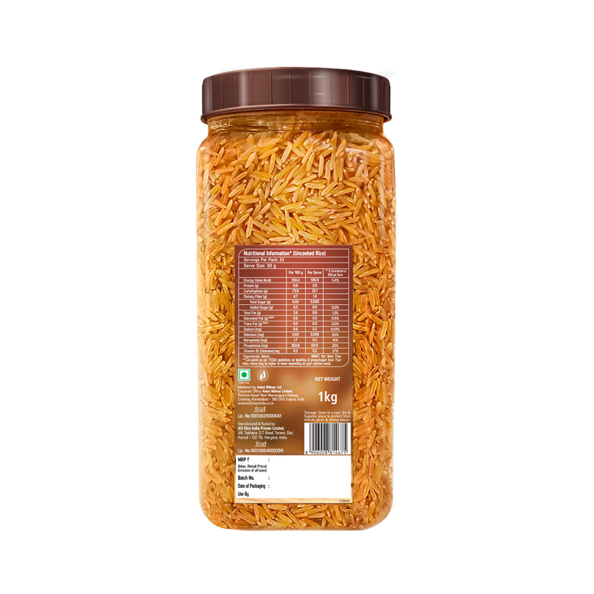 Kohinoor Brown Easy To Cook Basmati Rice 1 kg Combo