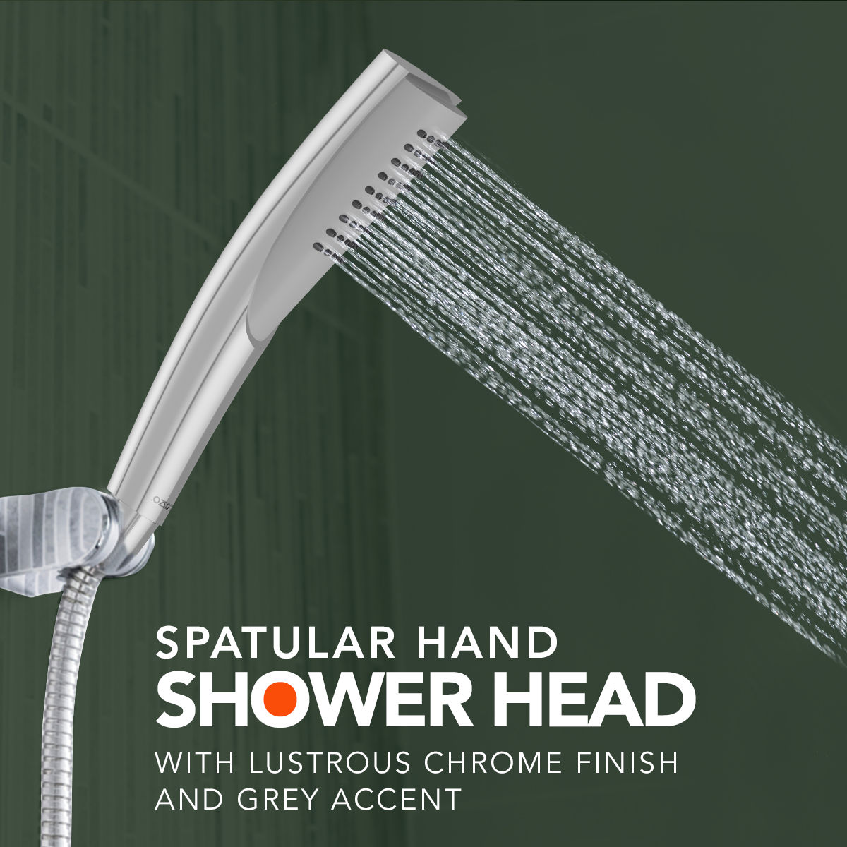 Lorazzo Spatular Hand Shower Set with 1.5 Meter Hose Pipe | SS 304) and Wall Hook