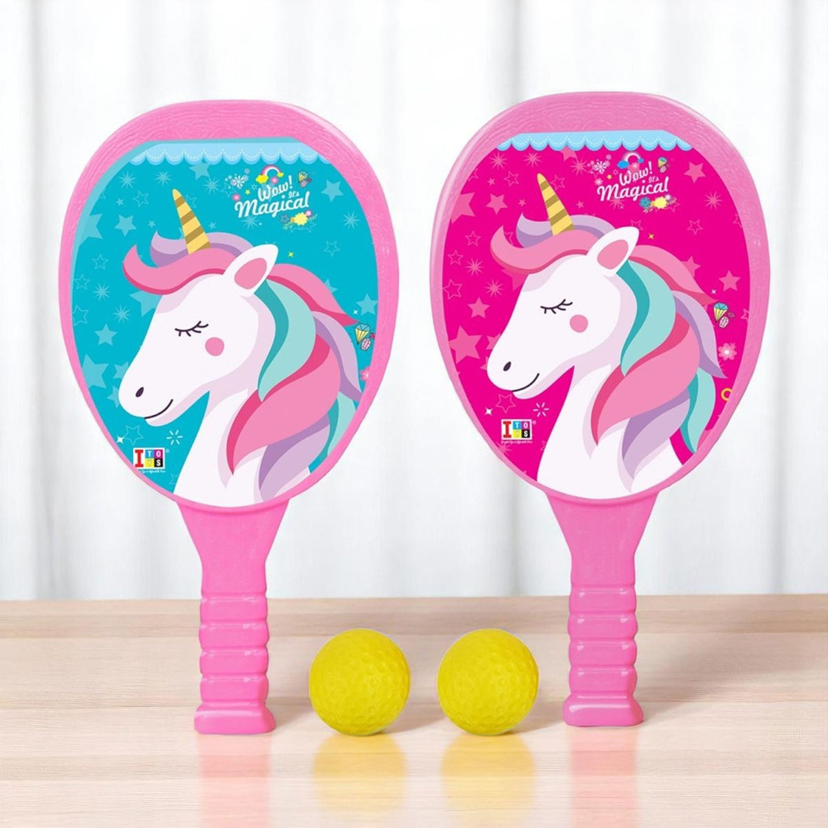 Itoys My First Plastic Racket Set- Unicorn (Colour May Vary)