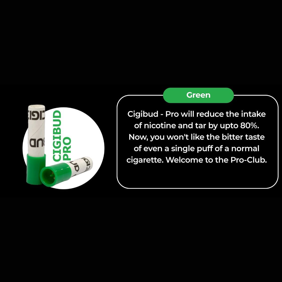 Cigibud Pro Green Cigarettes Filter