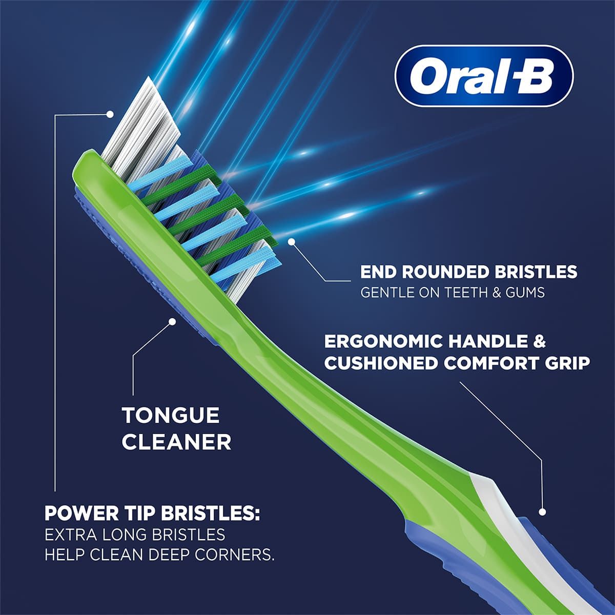 Oral-B Criss Cross of 4 Soft Toothbrushes 4 pc Combo