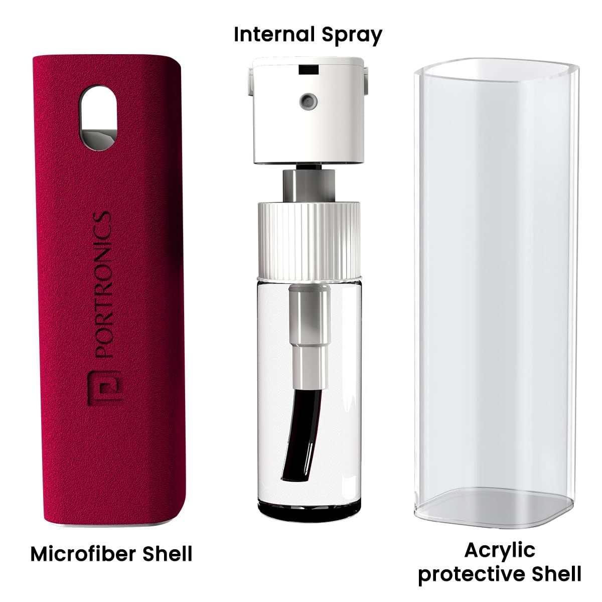Portronics Swipe 2 Screen Cleaner and Duster - Alcohol and Ammonia Free