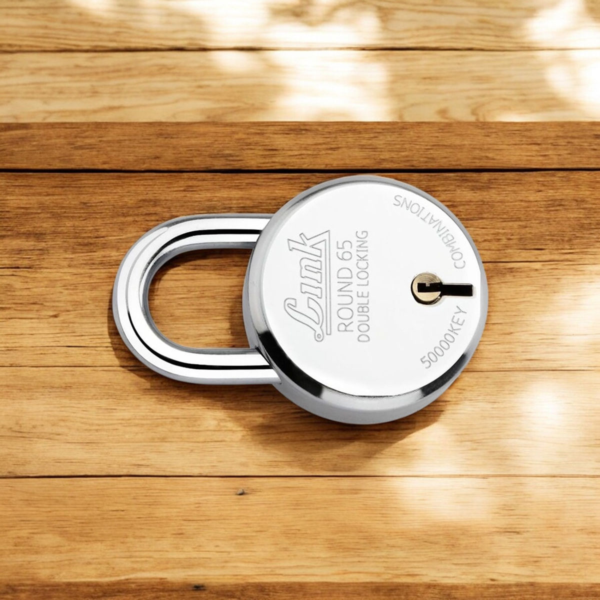 Link Locks Steel Round Lock 65mm With 3 Keys
