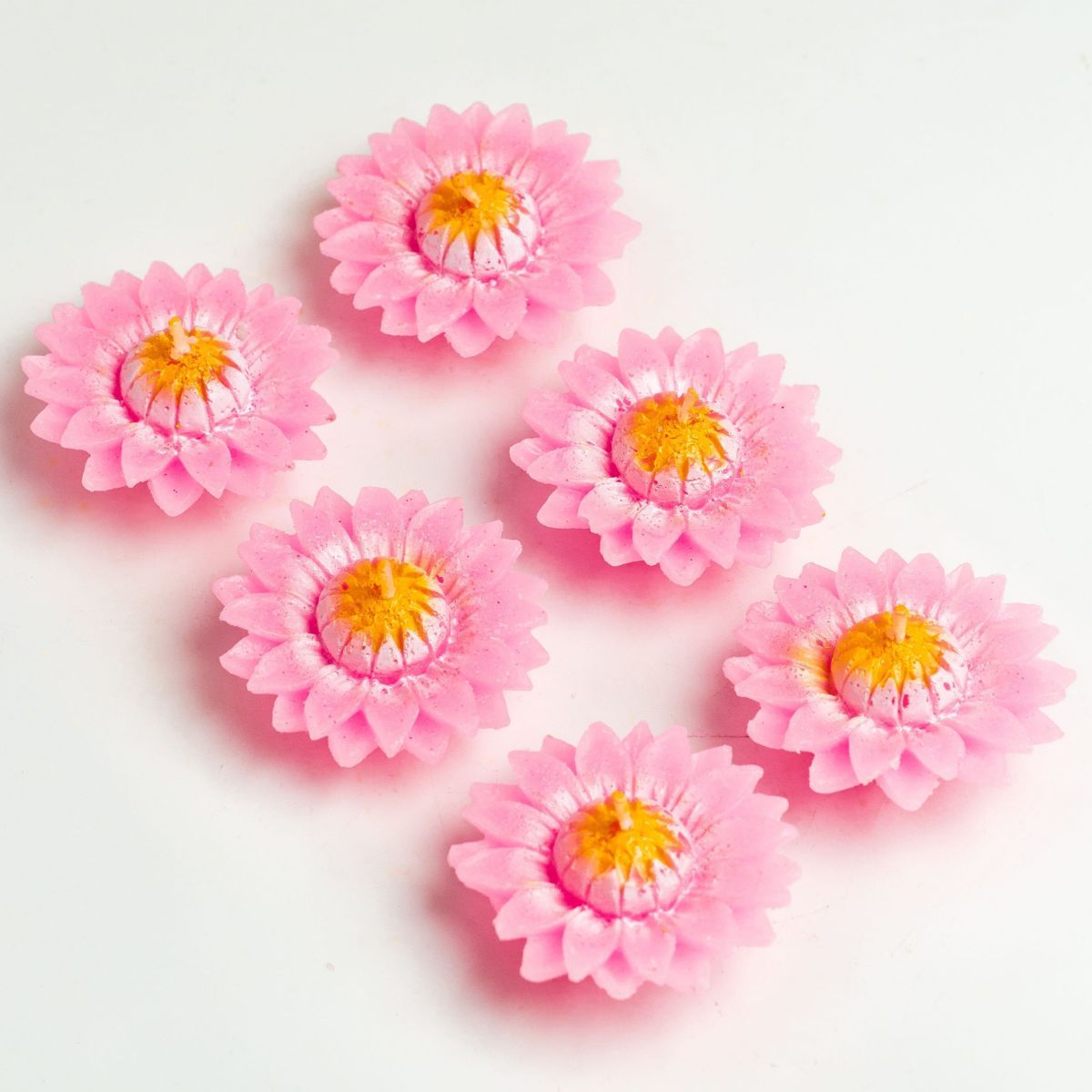 Auradecor Floating Flower Candles Gift Set