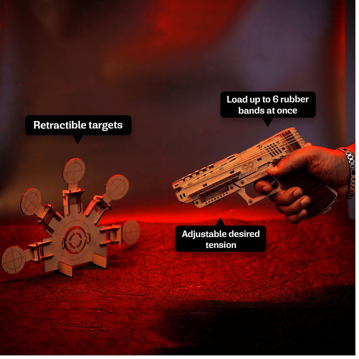 ThinkerPlace DIY Blaster Gun & Target | Build, Color & Play with Working Blaster Gun (Age 8+)