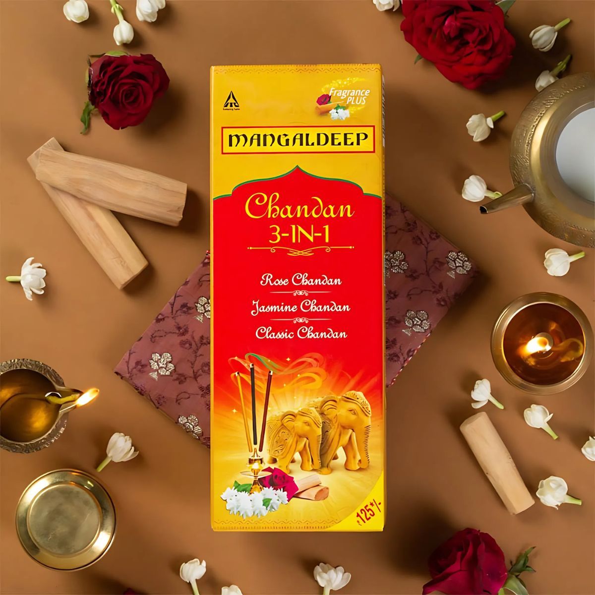 Mangaldeep Chandan 3 In 1 Agarbatti