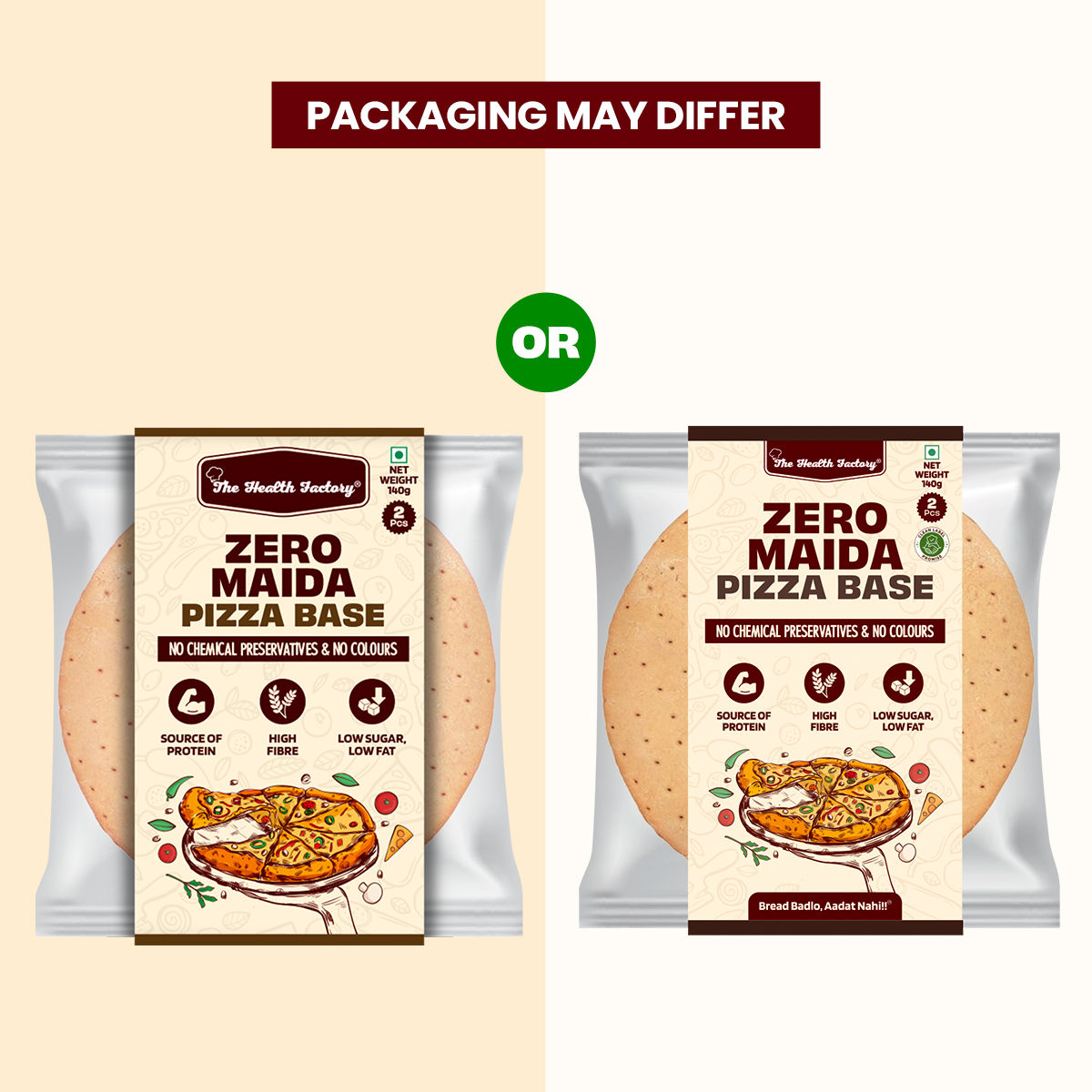 The Health Factory Zero Maida Pizza Base 140 g Combo