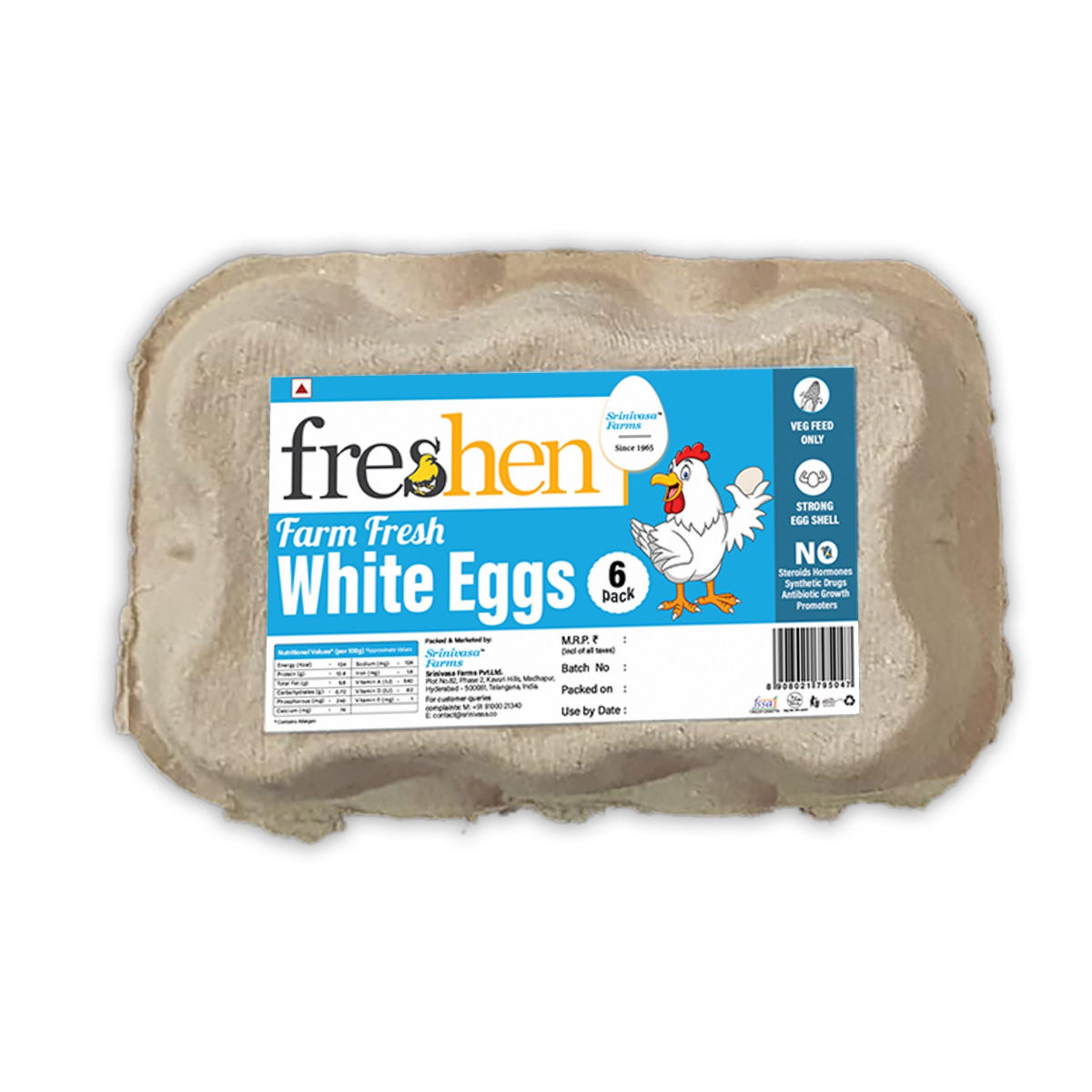 Freshen White Eggs 6 pc Combo