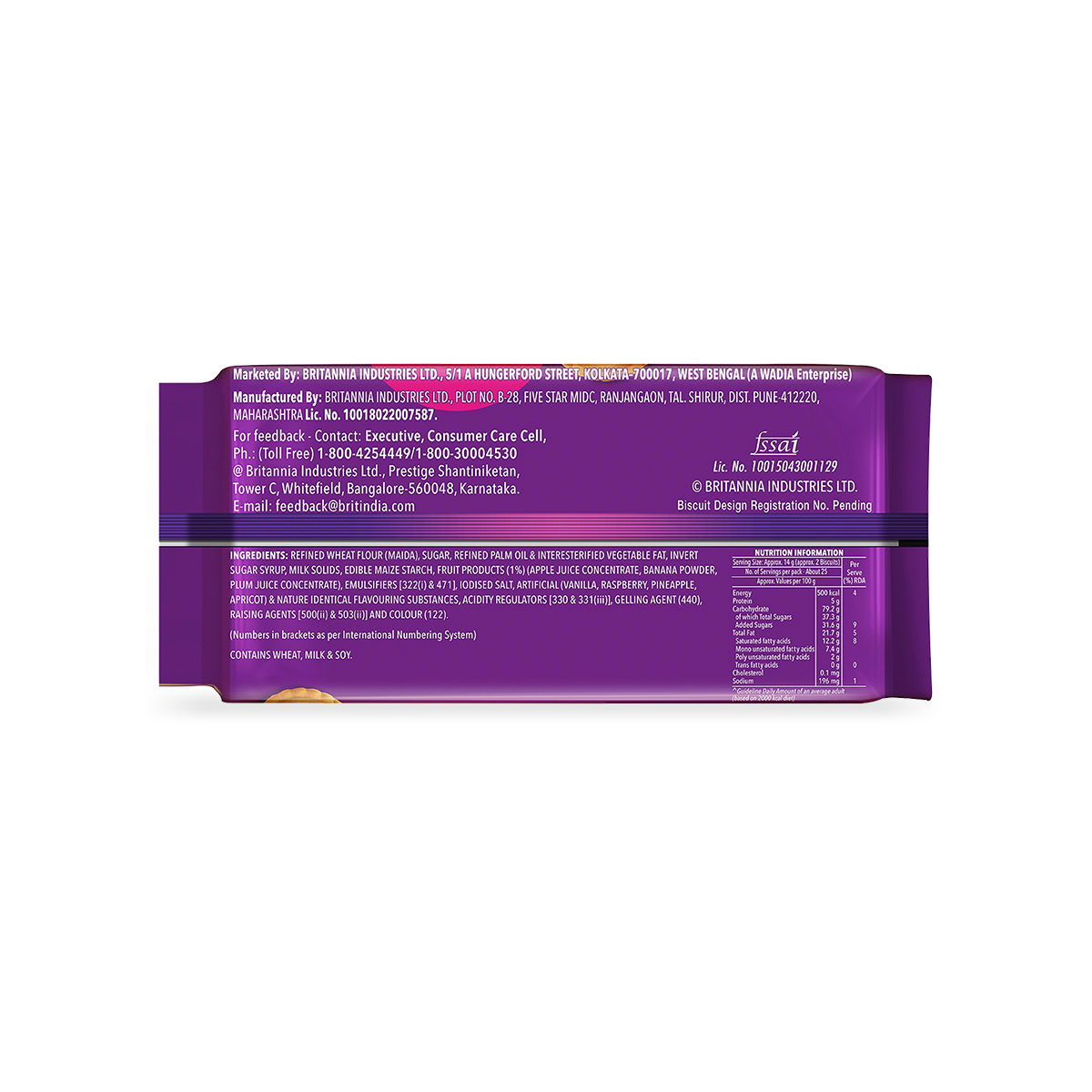Britannia Jimjam Pops, Crunchy Cookie With Vanilla Crème And Jammy Center, Open Crème Biscuit