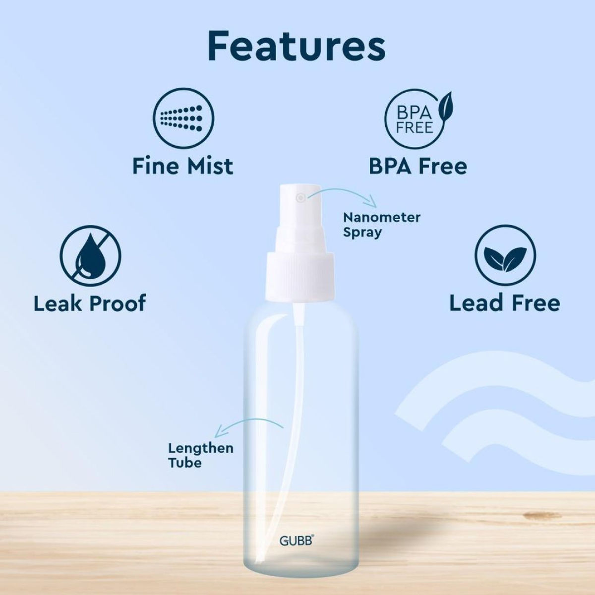 GUBB Travel Atomiser / Spray Bottle