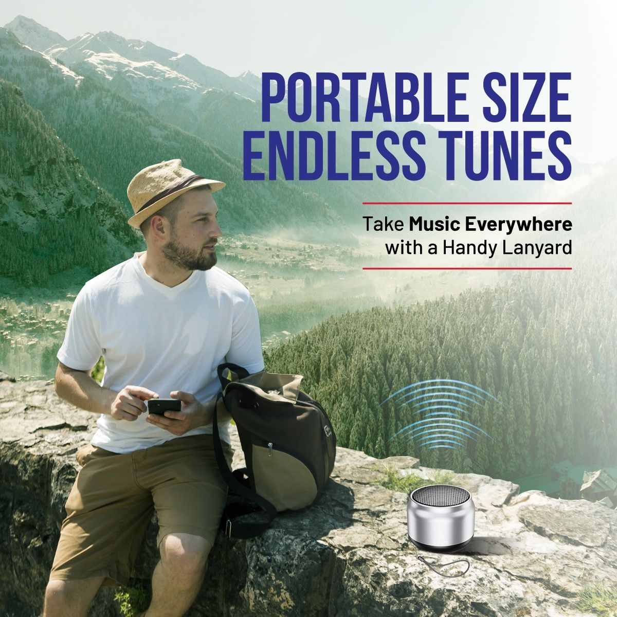pTron Funk Mini 6W Bluetooth Speaker With 8hrs Playtime| Pristine Sound - Silver