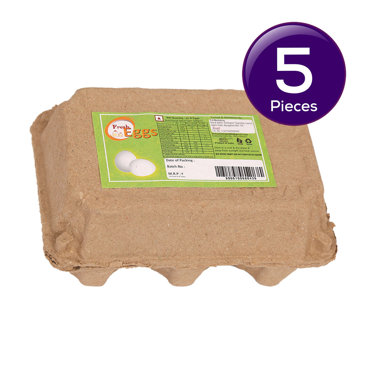 Fresh White Eggs 6 pc X 5 Combo