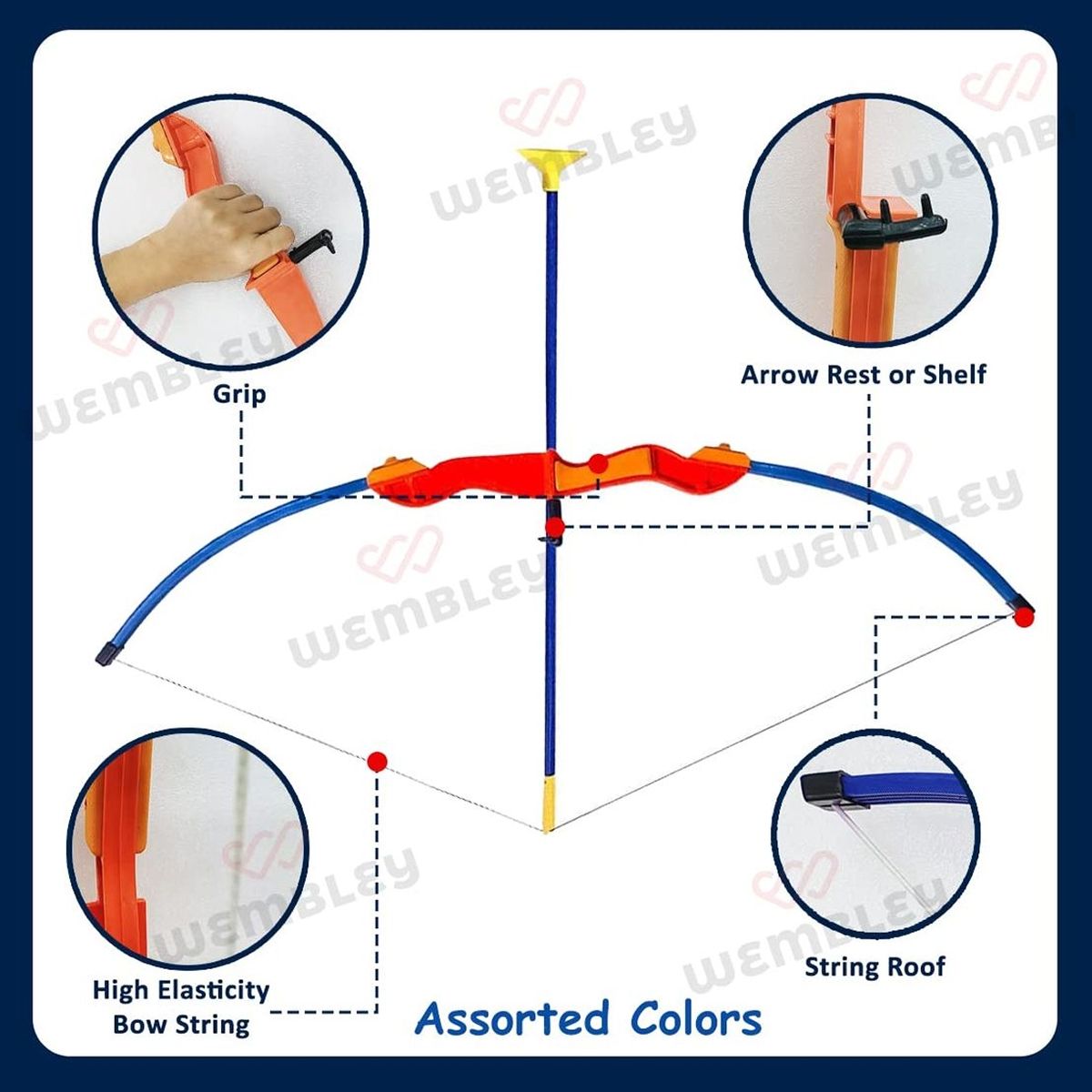 Wembley Bow and Arrow Archery Set for Kids and Adults - Includes Target Board