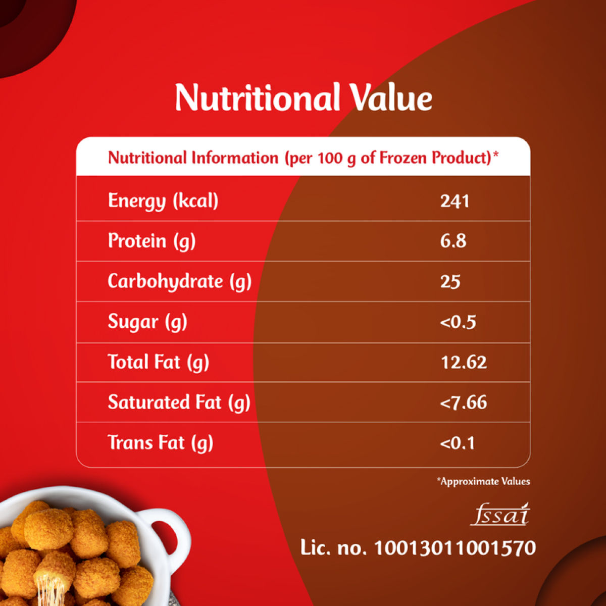 McCain Chilli Cheesy Nuggets 250 g Combo