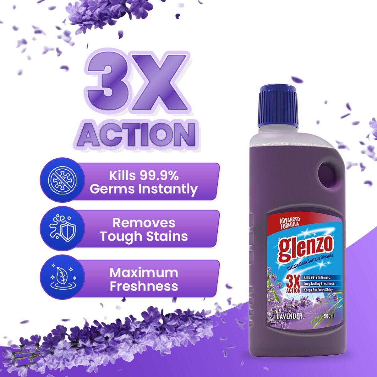 Glenzo Lavender Floor & Surface Cleaner