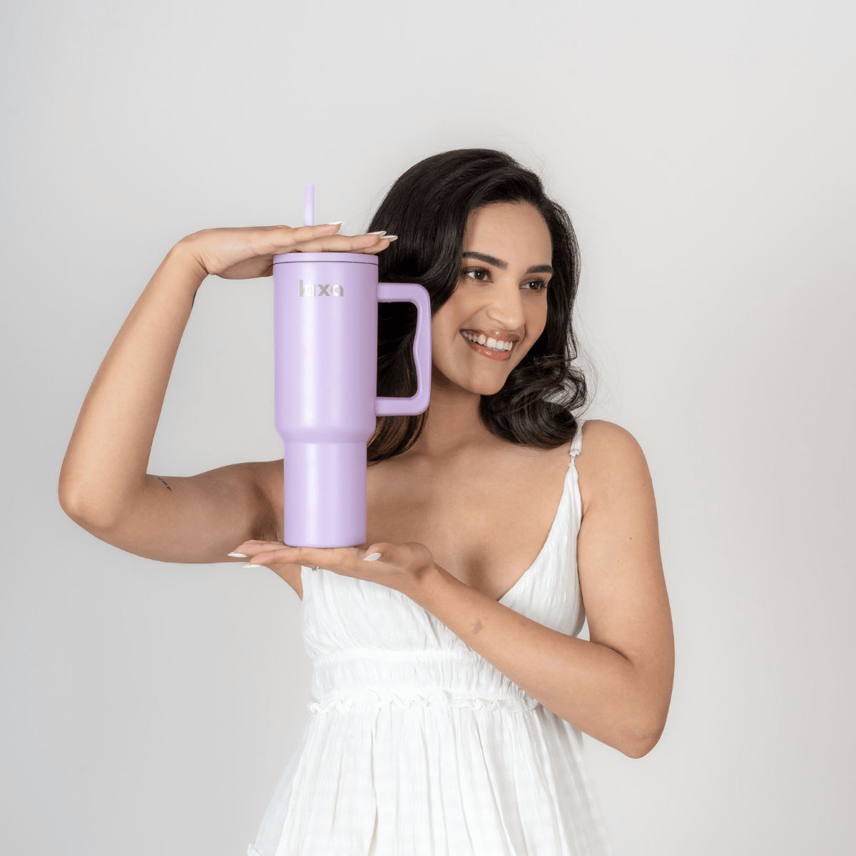 Kixa 1.2 L Insulated and Leakproof Oasis Tumbler With Lid And Straw | Lilac Mist