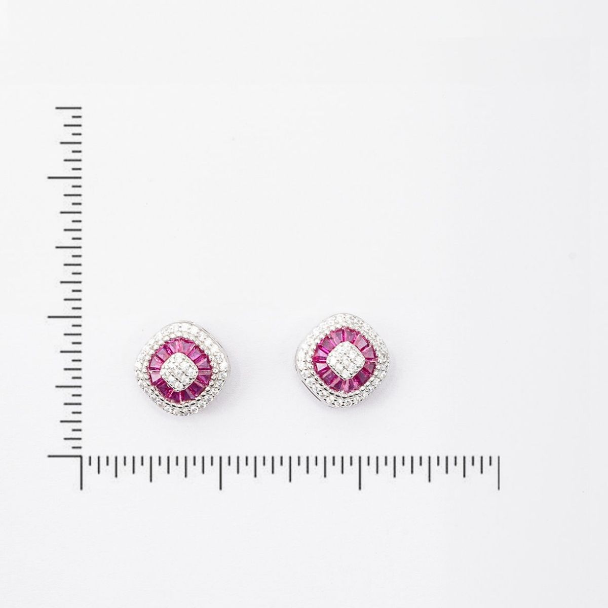Silverfiire Sterling Silver Red Studs