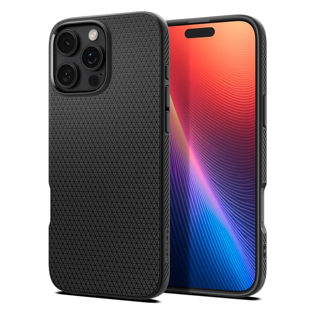 Spigen Liquid Air Back Cover Case Compatible with iPhone 16 Pro (TPU | Matte Black)