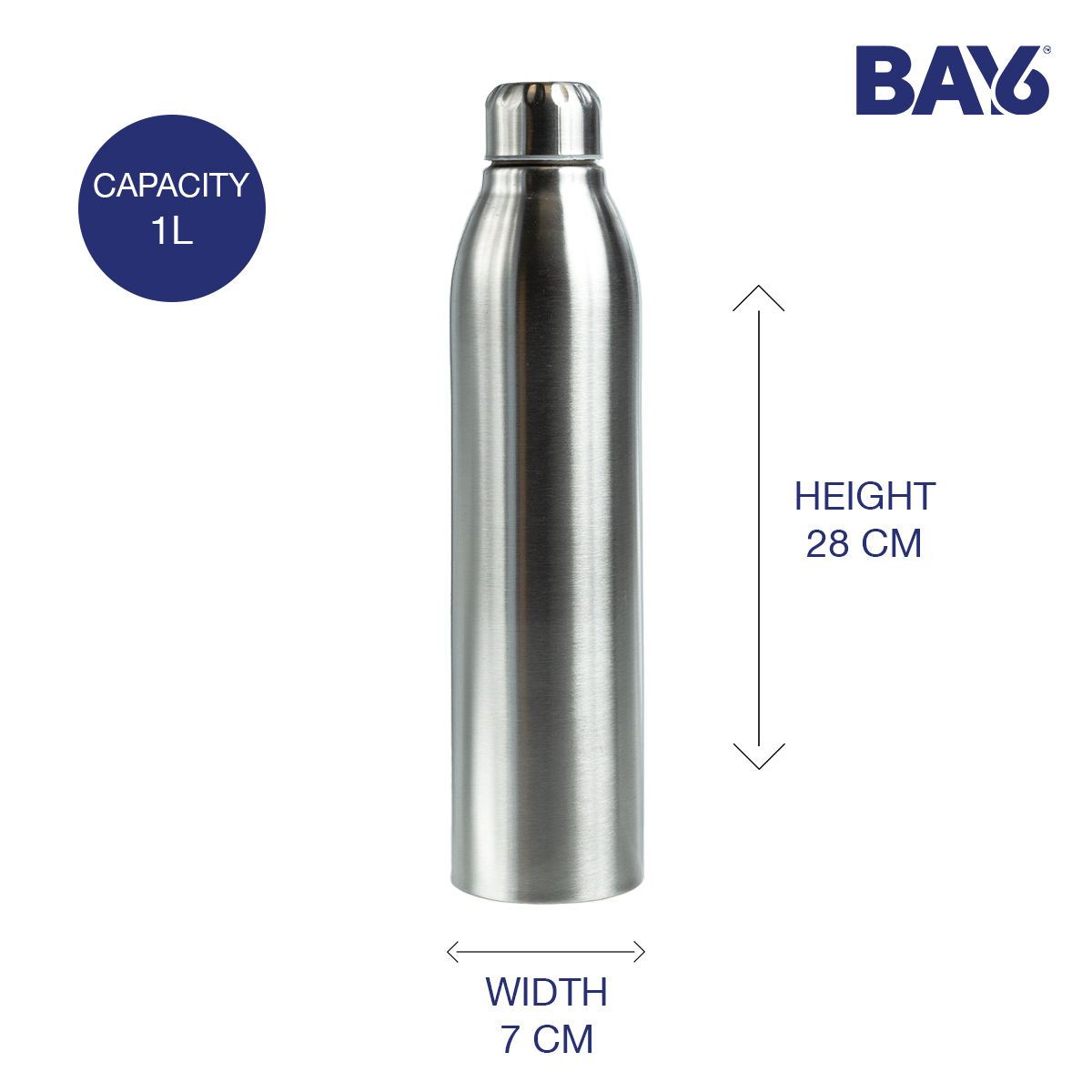 BAY6 Steel Cola Shape Bottle - 1L