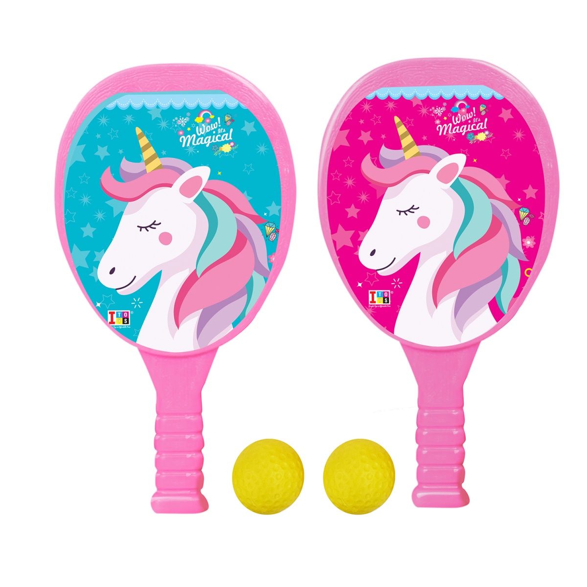 Itoys My First Plastic Racket Set- Unicorn (Colour May Vary)