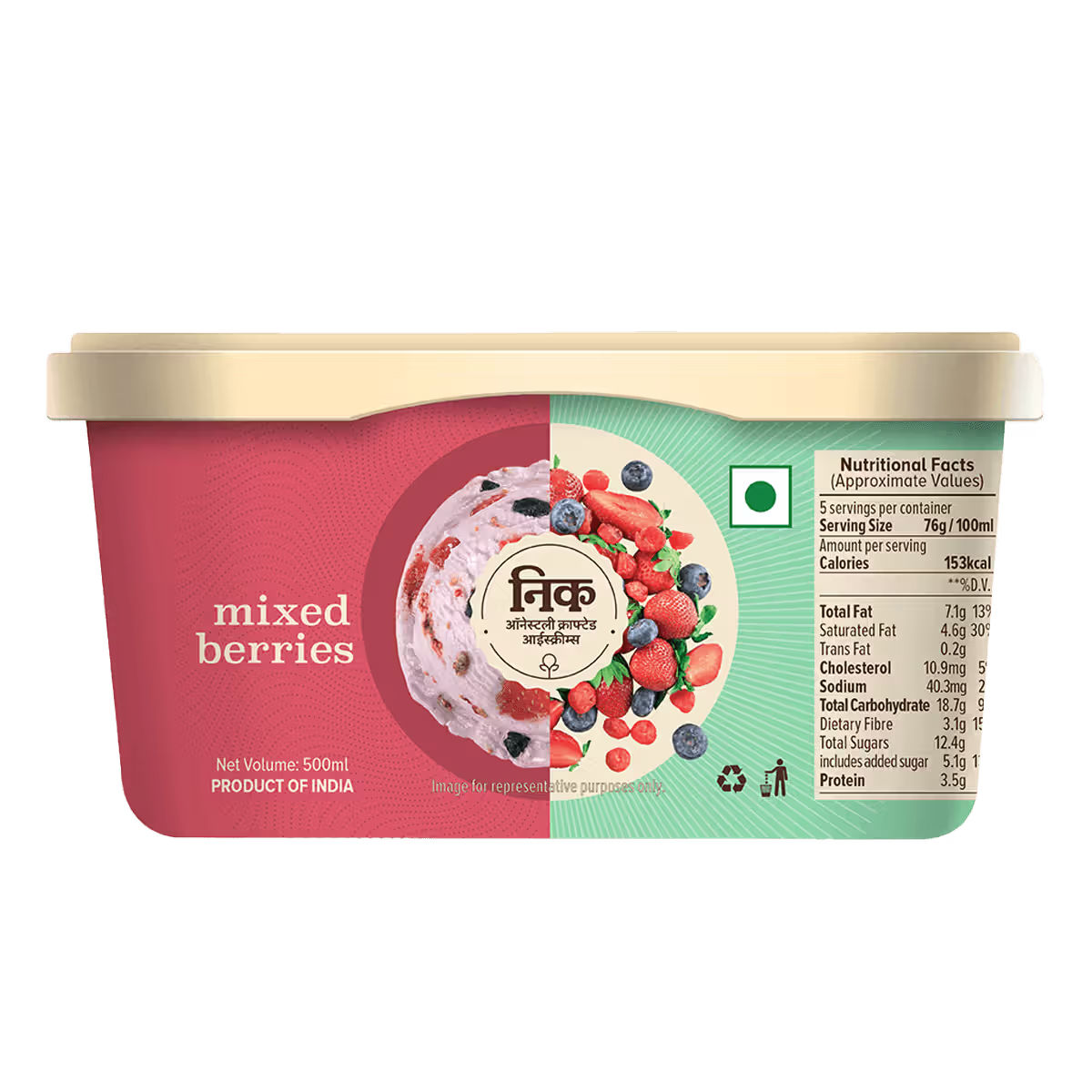 NIC Mixed Berries Ice Cream Tub