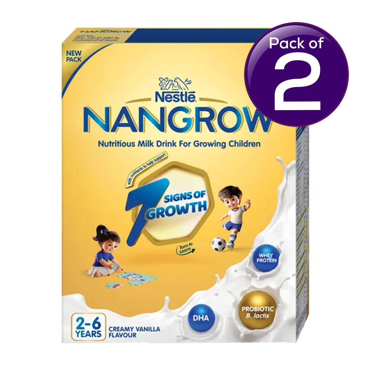 Nestle Nangrow Vanilla Drink Mix | For 2 - 6 years Kids 400 g Combo