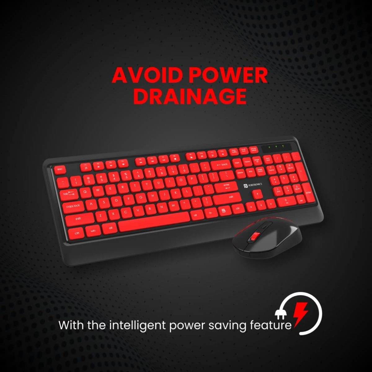 Portronics Key5 Wireless Keyboard Combo - 2.4 GHz | Silent Keystrokes