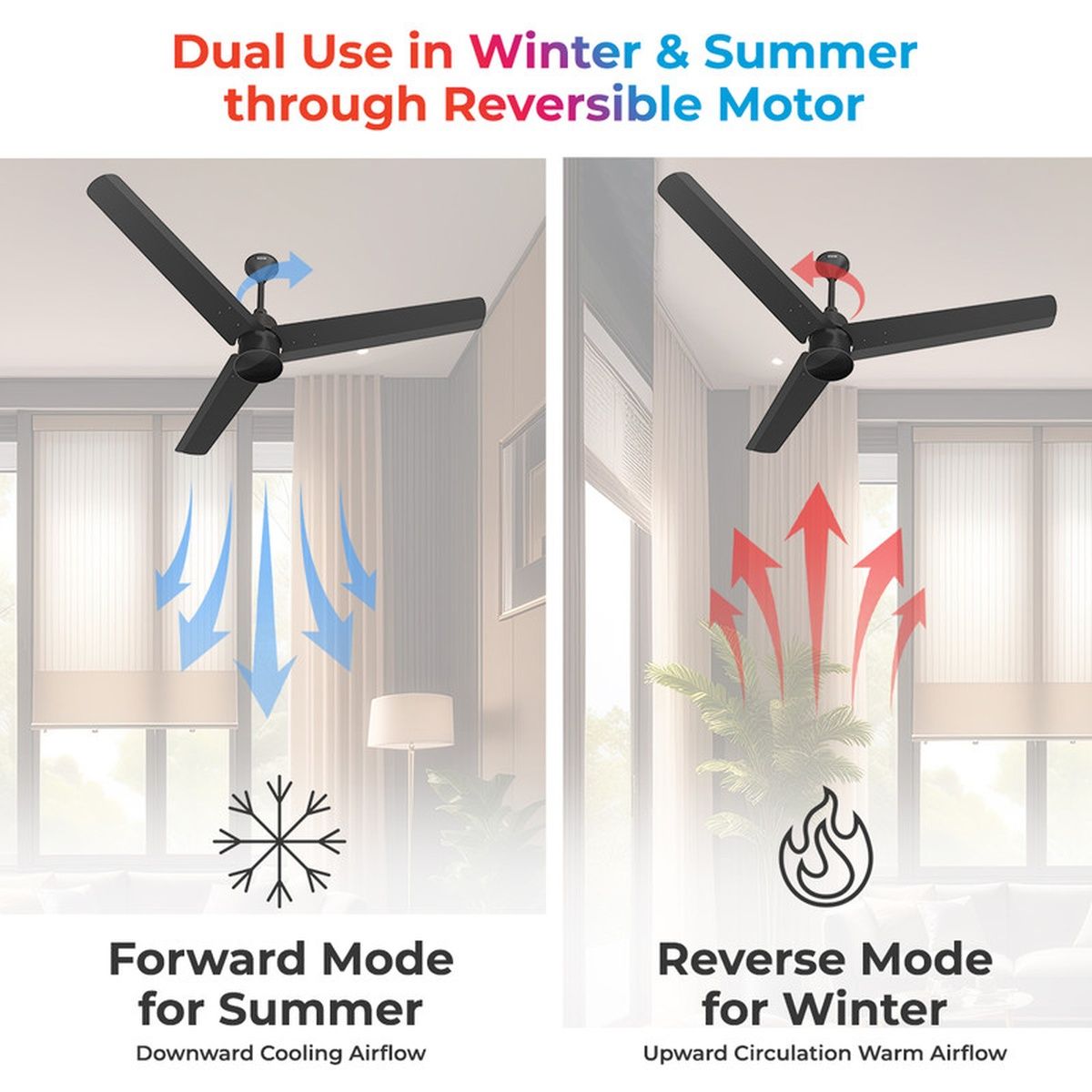 Polycab Silencio Mini BLDC Ceiling fan, 1200mm, Remote Control, 5-Star, 25 Speed Setting,Matt Black