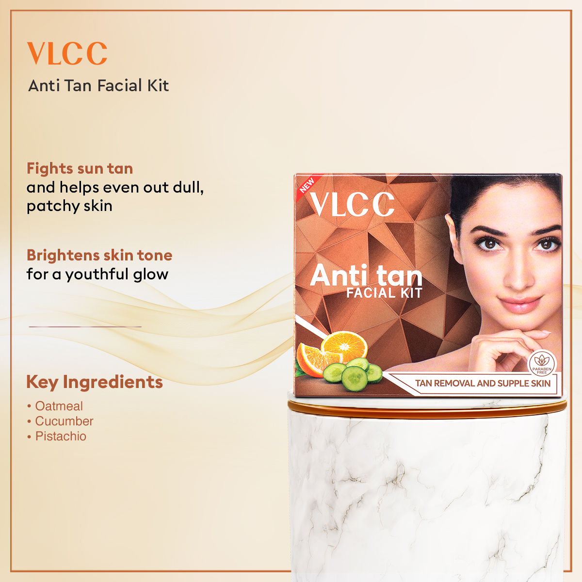 Vlcc Anti Tan Single Facial Kit(60gms) & Vlcc Insta Glow Diamond Bleach(60gms) Combo