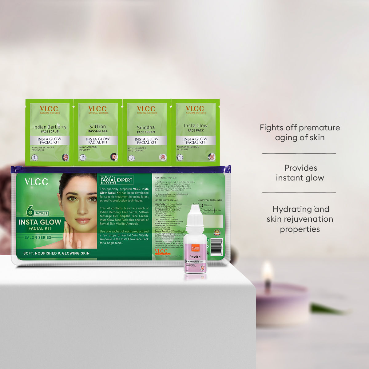 VLCC Salon Series Insta Glow Facial Kit ( 6 Facials )