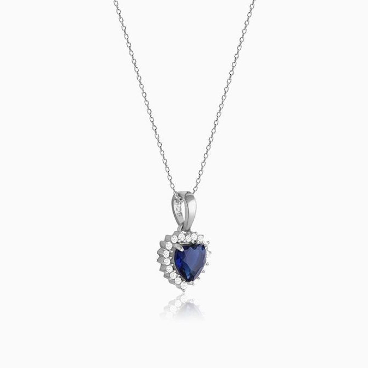 Giva Silver Heart Of The Ocean Pendant With Link Chain
