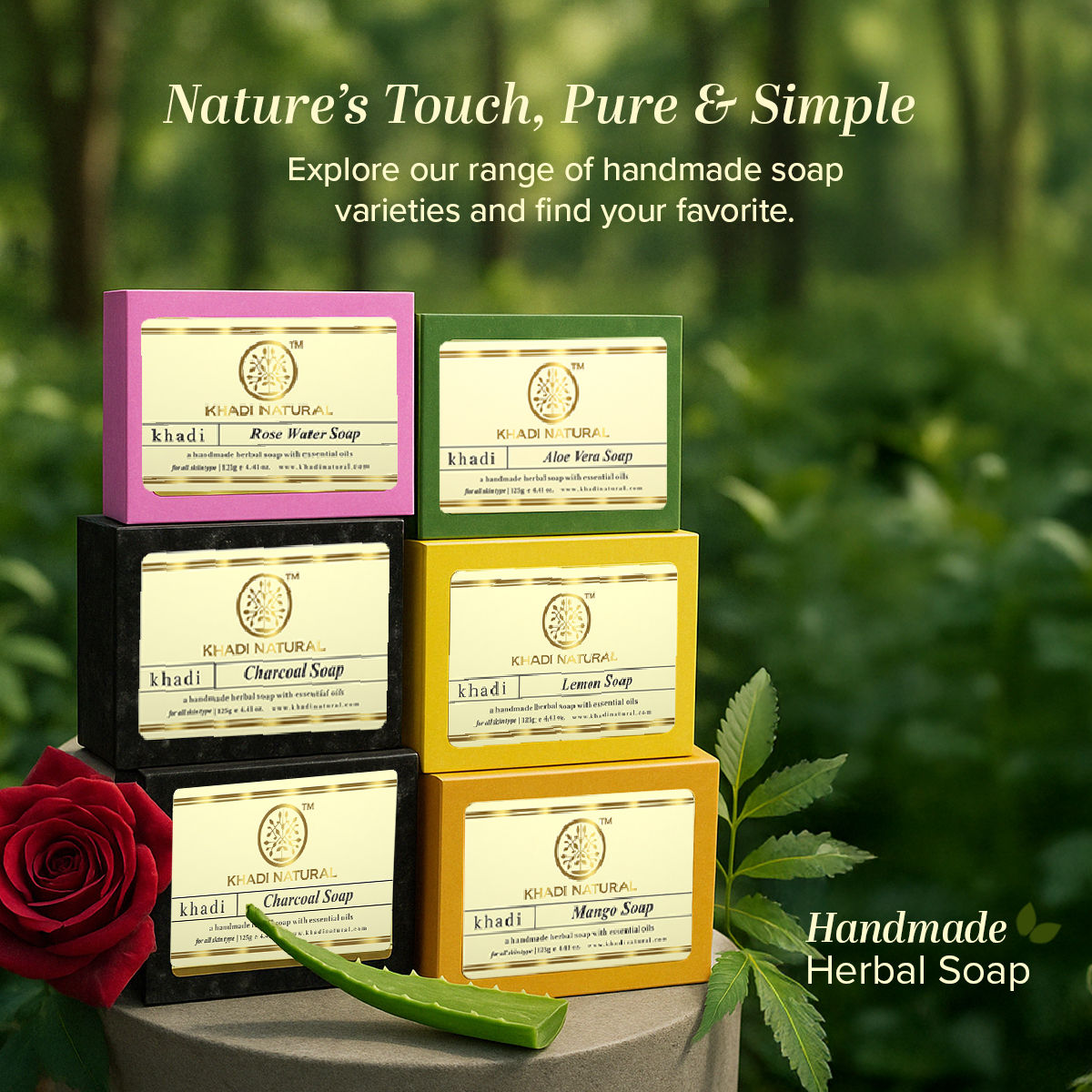 Khadi Natural Neem-Tulsi Soap 125 g Combo