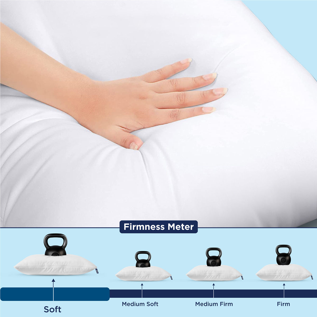 The Sleep Company Hypoallergenic, Pure Cotton Adjustable Plush Pillow by TSC