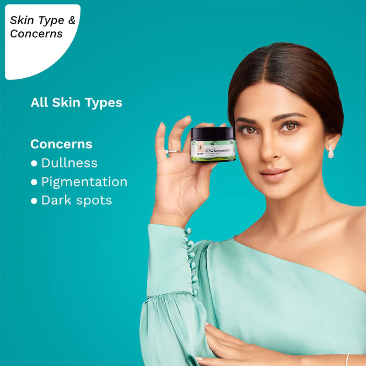 Pilgrim Squalane Glow Moisturizer For Face With Niacinamide & Vitamin C For Glowing Skin