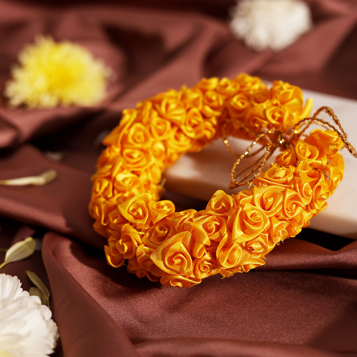 Oye Happy Yellow Flowers Gajra | Artificial