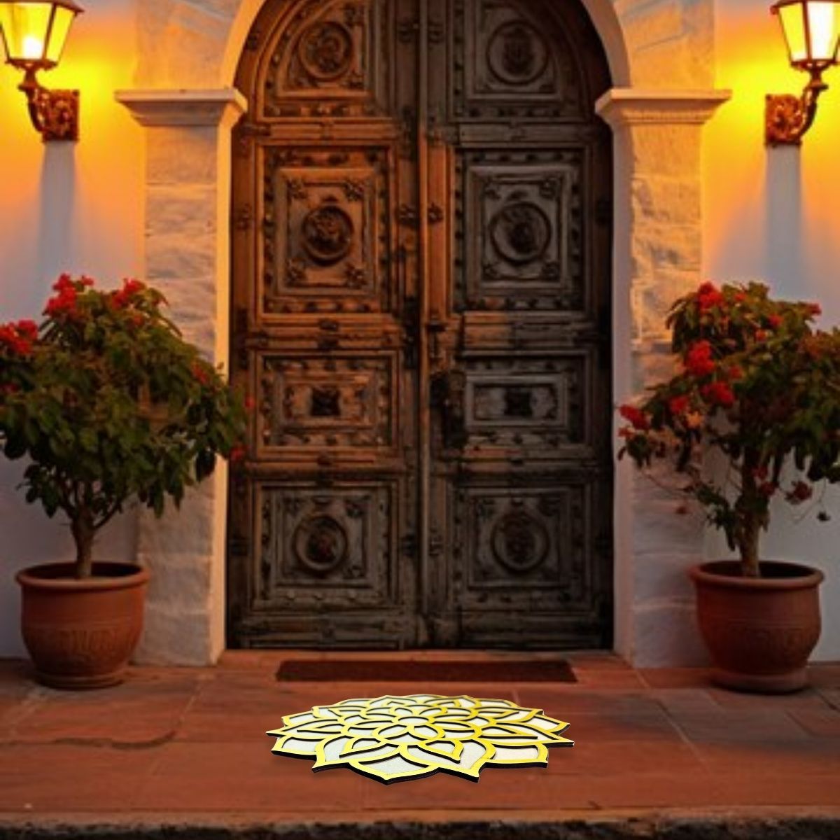 DiaCraft Rangoli Stencil Radiance Mdf | 4 X 4 Inch