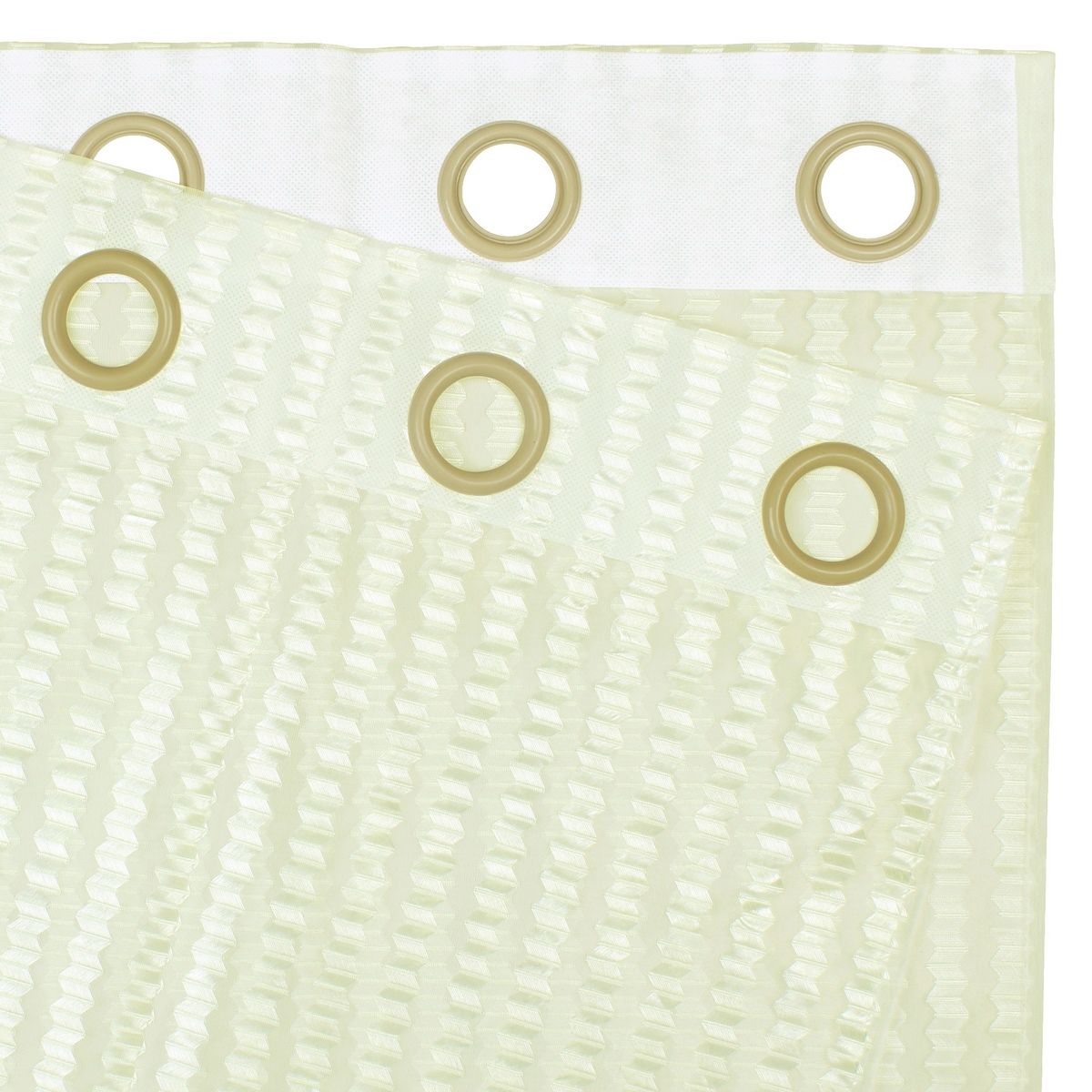 Story@Home Transparent Polyester Zic Zac 2 Unit Door curtains | Cream