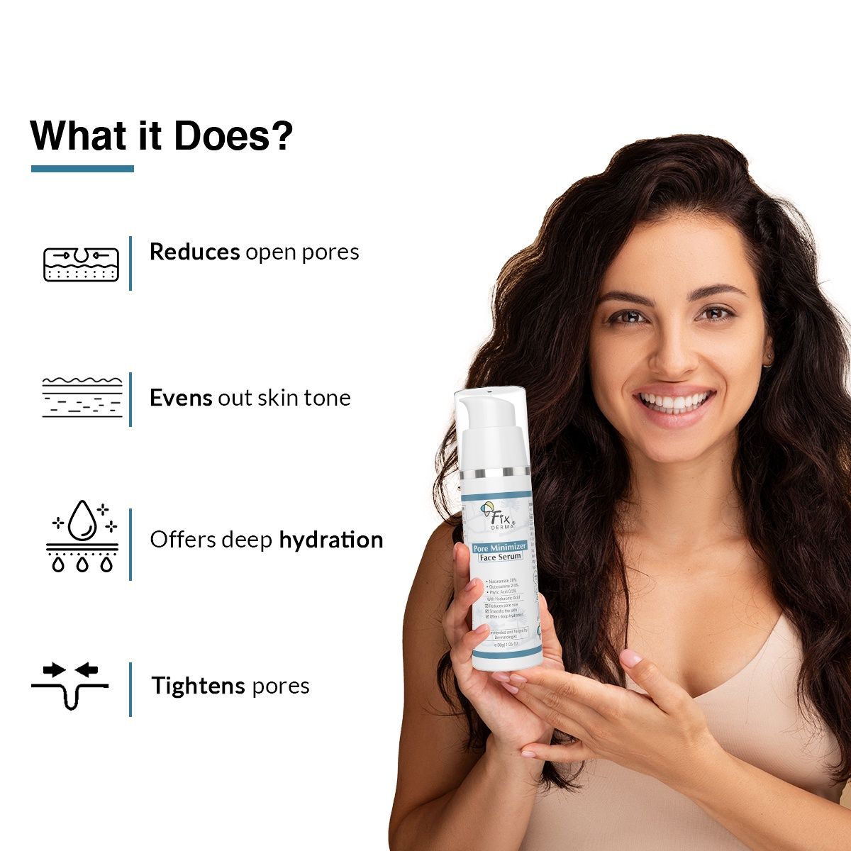 Fixderma 20% Niacinamide Serum For Face For Pore Minimizer Men & Women