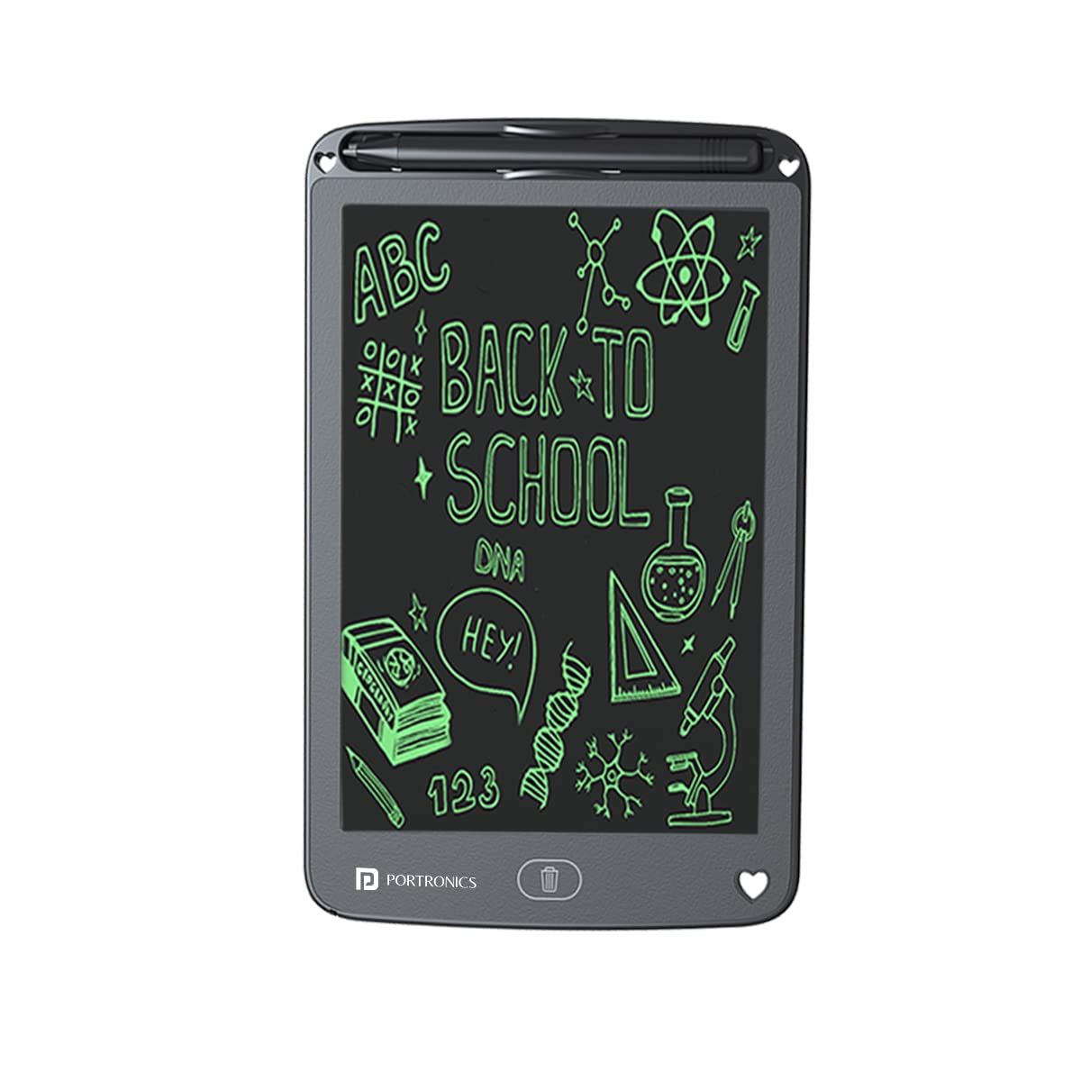Portronics Ruffpad 12E Re-Writable Writing Pad- Black